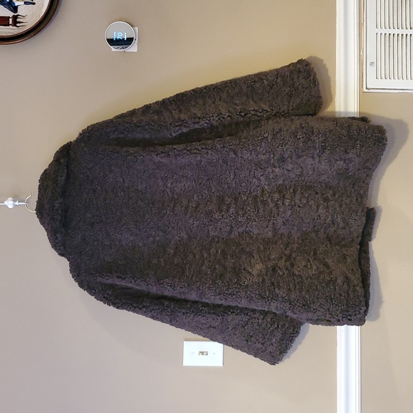 Burning Torch Teddy Faux Fur Coat In Brown Sample Size OS - Picture 6 of 11